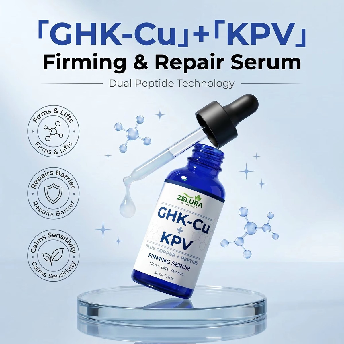 GHK-Cu + KPV Firming & Repair Serum Technical Dossier (Dual Peptide Technology)
